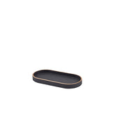 GenWare Oval Black Wood Veneer Tray 23x11cm